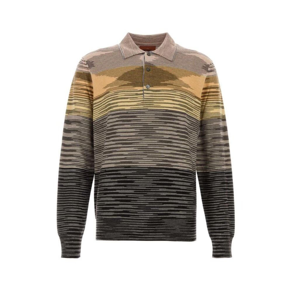 Missoni Men Embroidered Wool Polo Shirt